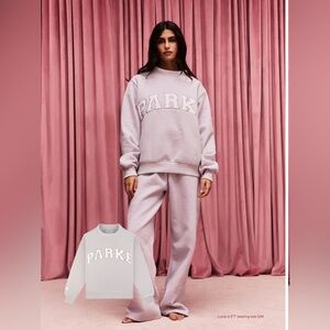 PARKE SOLD OUT 💜🦄Valentine's Varsity Mockneck - Lavender + White